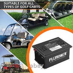 48V 105Ah Lithium Golf Cart Battery 200A BMS 15000 Deep Cycle Monitor Charger