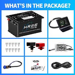 48V 105Ah Lithium Golf Cart Battery 200A BMS with LCD Touch Monitor Mobile APP