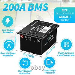 48V 105Ah Lithium Golf Cart Battery 200A BMS with Touch Monitor APP Max 10.24kW