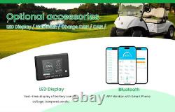 48V 105Ah Lithium Golf Cart Battery Built-in Smart 200A BMS 15000 Cycles+Charger