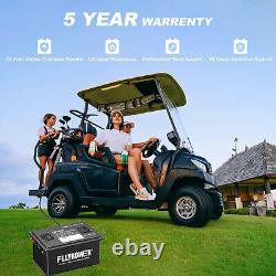 48V 105Ah Lithium Golf Cart Battery Built-in Smart 200A BMS 15000 Cycles+Charger