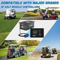 48V 105Ah Lithium Golf Cart Battery Built-in Smart 200A BMS 15000 Cycles+Charger