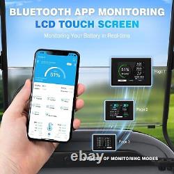 48V 105Ah Lithium Golf Cart Battery Built-in Smart 200A BMS +20A Charger 10Year