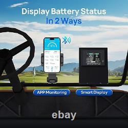 48V 105Ah Lithium Golf Cart Battery Built-in Smart 200A BMS +20A Charger 10Year