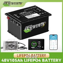 48V 105Ah Lithium LiFePO4 Battery Golf Cart Smart BMS 15000Cycle 10Year WARRANTY