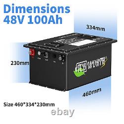 48V 105Ah Lithium LiFePO4 Battery Golf Cart Smart BMS 15000Cycle 10Year WARRANTY