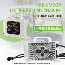 48V 105Ah Lithium LiFePO4 Battery Golf Cart Smart BMS 15000Cycle 10Year WARRANTY