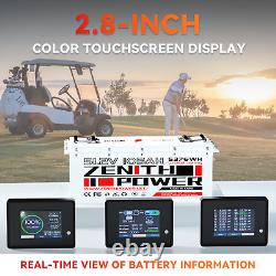 48V 105Ah Lithium LiFePO4 Golf Cart Battery BMS 200A with 20A Charger Display