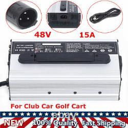 48V 15A Battery Charger 3 Pin Plug Fits For Club Car Golf Cart 48 Volt 15 AMP US
