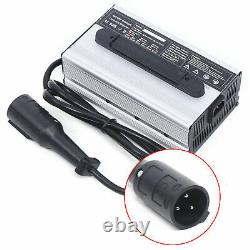 48V 15A Golf Cart Battery Charger with Round 3 Pin Plug for Club Car Golf Cart