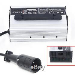 48V 15 AMP For Club Car Golf Cart 48 Volt Round 3 Pin Plug Battery Charger US