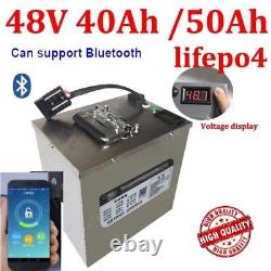 48V 40Ah/ 50Ah LiFePO4 Battery Pack Built-in Bluetooth BMS For RV Boat Golf Cart