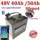 48v 40ah/ 50ah Lifepo4 Battery Pack Built-in Bluetooth Bms For Rv Boat Golf Cart