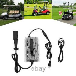 48Volt 15Amp Golf Cart Battery Charger Corded Car Golf Cart Smart Charger Silver