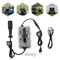 48Volt 15Amp Golf Cart Battery Charger Corded Car Golf Cart Smart Charger Silver