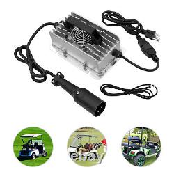 48Volt 15Amp Golf Cart Battery Charger Corded Car Golf Cart Smart Charger Silver