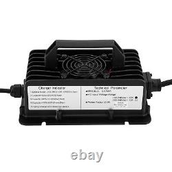 48Volt 15Amp Golf Cart Battery Charger QA750A Car Golf Cart Smart Charger Black