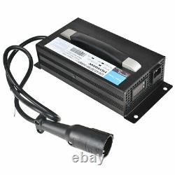 48 Volt 15 AMP Battery Charger For Club Car Golf Cart Round 3 Pin Plug