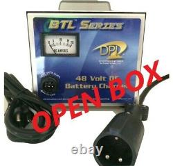 48 Volt Golf Cart Battery Charger-Open Box-15 Amp Club Car 3 Pin Round Connector