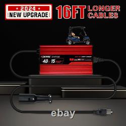 48 Volt Golf Cart Battery Charger for Club Car 15 Amp Quick Charger 16 Ft HD