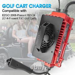 48 Volts 15 AMP Golf Cart Battery Charger Round 3-Pin Handle Plug For EZGO