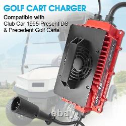 48 Volts 15 AMP Golf Cart Battery Charger Round 3-Pin Style Plug Charger withTe