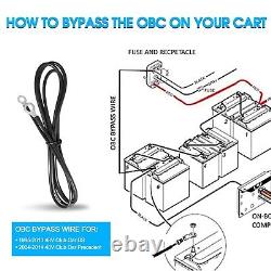 48 Volts 15 AMP Golf Cart Battery Charger Round 3-Pin Style Plug Charger withTe