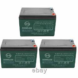 4PC 12V 12Ah 6-DZM-12 Rechargeable Battery Go Kart Scooter E-bike Golf Cart ATV