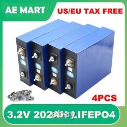 4 PCS 3.2V 200Ah Rechargeable Battery Campers Golf Cart Off-Road Solar Wind