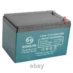 4 Pack 12V 12Ah/10h Battery 6-DZM-12 Batteries for Go Kart Golf Cart Pocket Bike