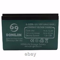 4 Pack 12v 12ah 6-DZM-12 Rechargeable Battery for E-Bike Go kart Golf Cart Quad