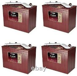 4 Pack, 48V 12 Volt Golf Cart Batteries Trojan Battery T-1275 Club Car EzGo