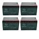 4 Pack 6-dzm-12 12v 12ah Rechargeable Battery For Electric Bike Bicycle Golfcart