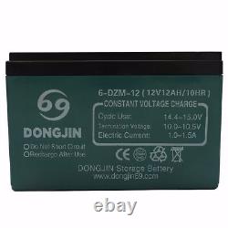 4 Pack 6-DZM-12 12V 12AH Rechargeable Battery for Electric Bike Bicycle GolfCart