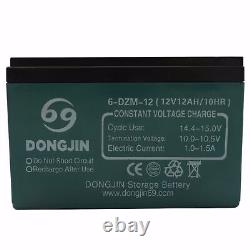 4 Pack 6-DZM-12 12V 12ah Battery for 4 Wheeler Tricycle Go Kart Golf Cart E Bike