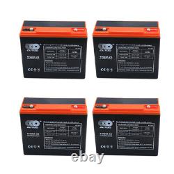 4 x 12V 24Ah Battery 6-DZM-20 Battery + Charger Electric Scooter Bike Golf Cart