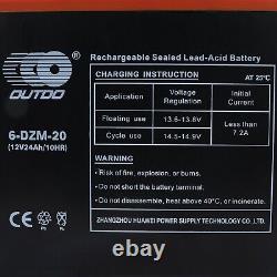 4 x 6-DZM-20 12V 24Ah Battery + 48V Charger For Go Kart Golf Cart Scooter E Bike