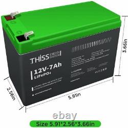 4packs LiFePO4 Lithium Battery 12V Deep Cycle Built-in BMS for RV Solar Off-grid