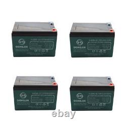 4pc 12V 12Ah 6-DZM-12 Battery for Golf Cart Mower Mobility Scooter ATV E Bike