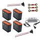 4x 12v 24ah 6-dzm-20 Battery +48v Charger Electric Scooter Go Kart Atv Golf Cart