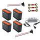 4x 12v 24ah 6-dzm-20 Battery +48v Charger For Electric Scooter Golf Cart Go Kart