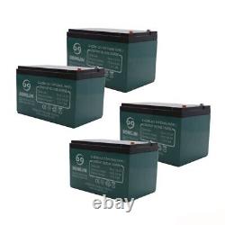 4x 6-DZM-12 12V 12Ah Battery for Go Karts Trikes Golf Cart Mower 4 Wheeler Buggy