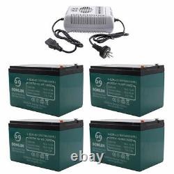 4x 6-DZM-12 12V 12Ah Motorcycle Battery for ATV Scooter Go Kart Golf Cart E-Bike