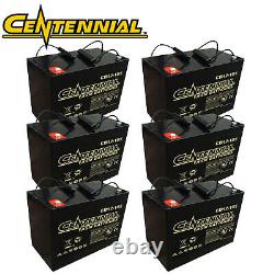 6x Centennial CB12-105 12V 105A Group 27 Batteries For Boats RV Solar Golf Cart