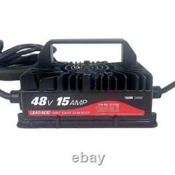 AUTOBABA 48 volt 15 amp Golf Cart Battery Charger 3-Pin Triangle Style Plug