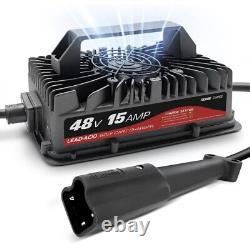AUTOBABA 48 volt 15 amp Golf Cart Battery Charger 3-Pin Triangle Style Plug