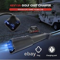 AUTOBABA 48 volt 15 amp Golf Cart Battery Charger 3-Pin Triangle Style Plug