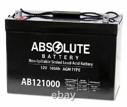 Absolute AB121000 12V 100AH SLA Battery for Golfcart E-Car E-Caddy Company