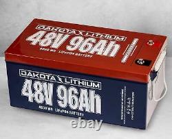 BATTERY for Golf Carts EV Solar 48V 96AH DEEP CYCLE LIFEPO4 Free 48V 8A LiF