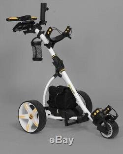 Bat Caddy X3R WHITE Electric Golf Bag Cart Caddy with Standard Battery & Remote